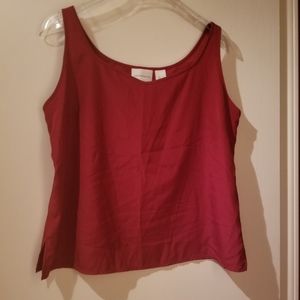 Liz Claiborne Red Sleeveless Blouse